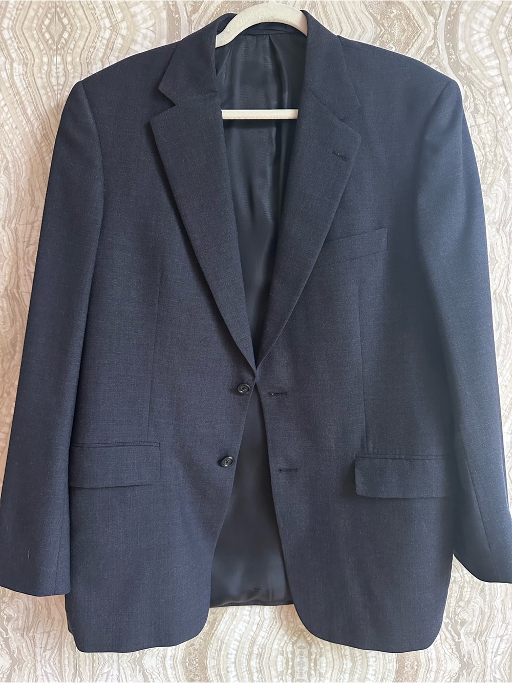 vintage BURBERRY London 40 Reg WOOL Blazer sport suit Coat Jacket Navy Blue USA